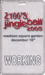 Z100s Jinglebell 2005 Mooch- Backstage Pass